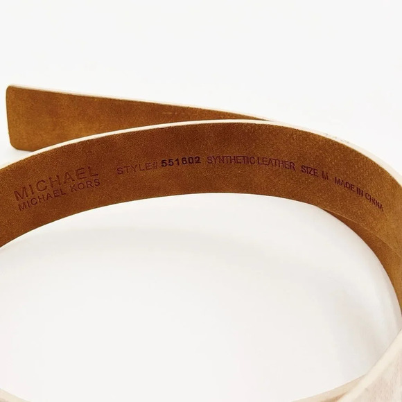 MICHAEL KORS | Faux Leather Logo Belt | M - Picture 2 of 4